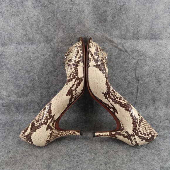 Jon Josef Shoes Womens 8.5 Pumps Fashion Leather Peep Toe Stiletto Snakeskin - Picture 11 of 16